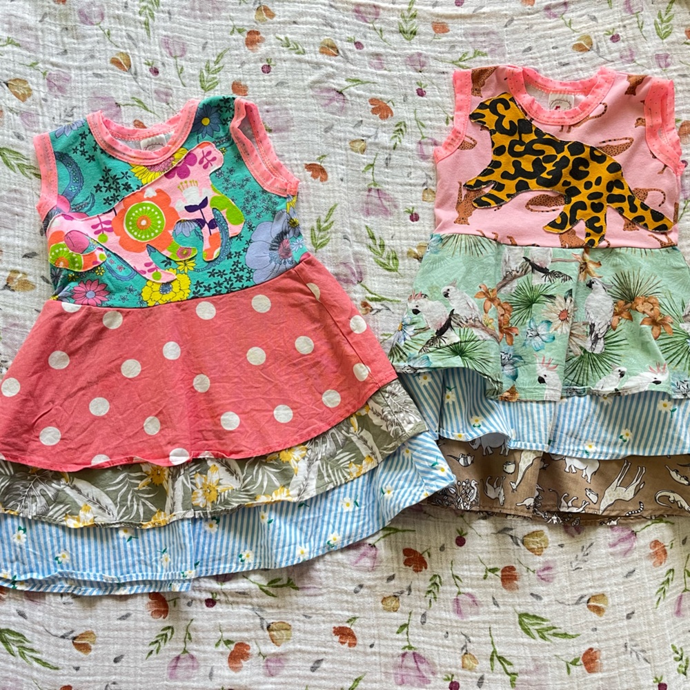 Boutique tropical baby dresses